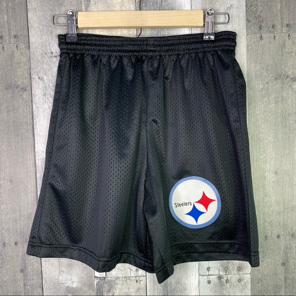 PITTSBURGH STEELERS Black Youth Athletic Shorts